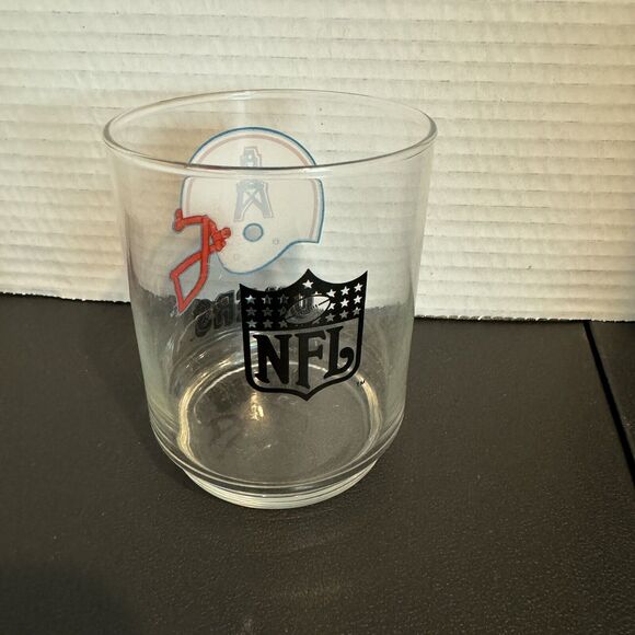 Houston Oilers Football Beverage Drinking Glass Oil Derrick Logo Helmet NFL 8 oz - Picture 3 of 6